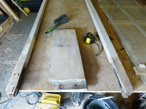 Restoring a french door by dismantling the door and re-fitting a bottom rail in the workshop facility in Hove East Sussex
