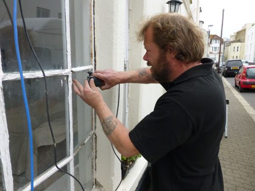 taking the glazing out with Fien multi tools in worthing west sussex