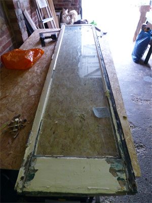 we always have to evaluate the doors before the restoration of the Regency French door in the r workshop facility in Hove East Sussex