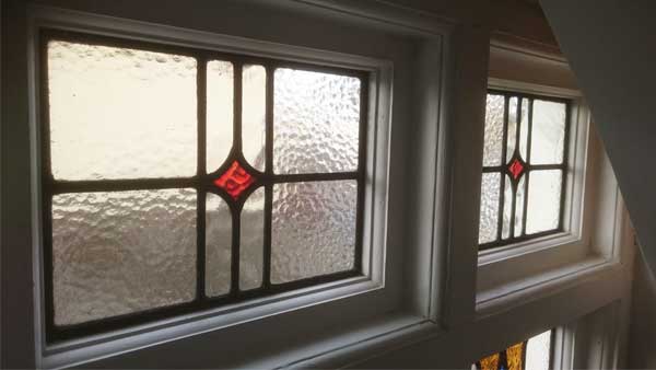 completed leaded light casement window repair and restoration project