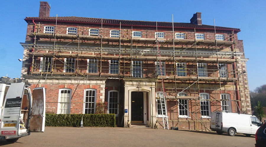 grade 2 listed property Windlesham house sash window restoration and refurbishment in Pulborough west sussex with sash window draught proofing and original crown and cylinder glass